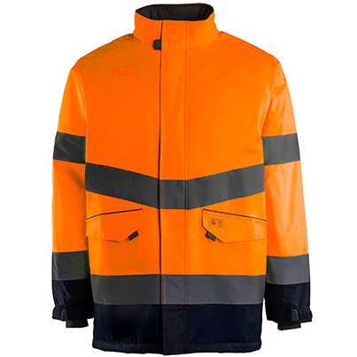 Arco Orange/Navy Waterproof Hi-Vis Coat S