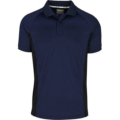 Trojan Contrast Navy/Black Antibacterial Wicking Polo Shirt S