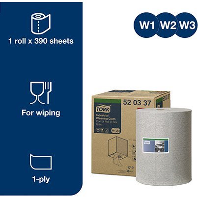 Tork Grey Combi Industrial Cleaning Cloths Roll 148m