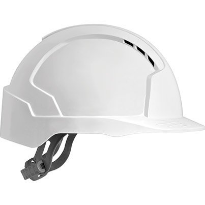 JSP EvoLite White Vented Slip-Ratchet Safety Helmet