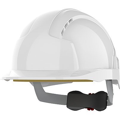 JSP EvoLite White Vented Wheel-Ratchet Safety Helmet