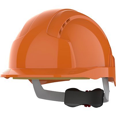 JSP EvoLite Orange Vented Wheel-Ratchet Safety Helmet
