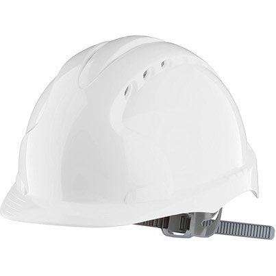 JSP Evo3 White Vented Slip-Ratchet Safety Helmet