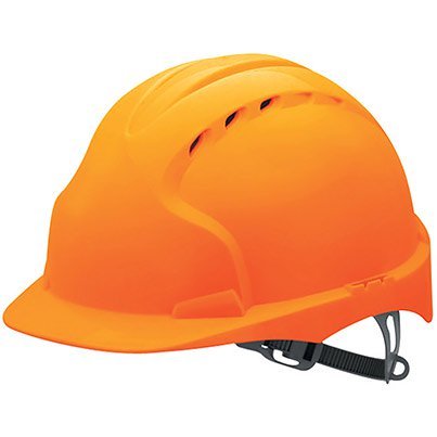 JSP Evo3 Orange Vented Slip-Ratchet Safety Helmet