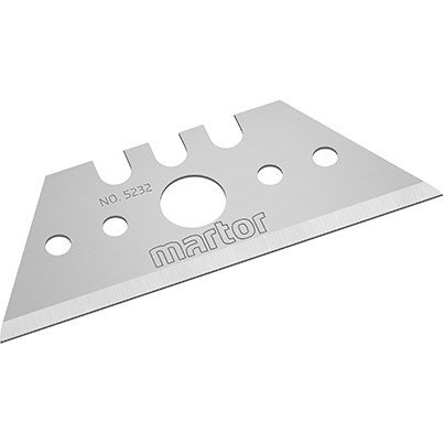 ARC90003 | With two usable sides on every blade, each of these MARTOR Trapezoid blades lasts twice as long. They fit MIZAR, PROFI and PROFI LIGHT models which all feature easy blade-changing facilities, making them quick and simple to install.