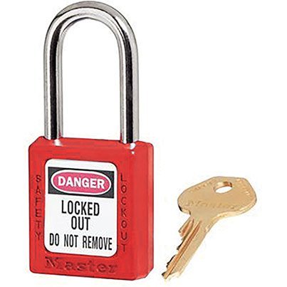 Master Lock Zenex Red Nylon Lockout Padlock