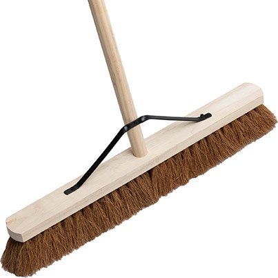 Soft 610mm Coco Broom with 1.Wooden Handle