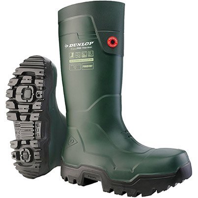 Dunlop FieldPRO Thermo+ Green S5L Safety Wellington Boots 9 43