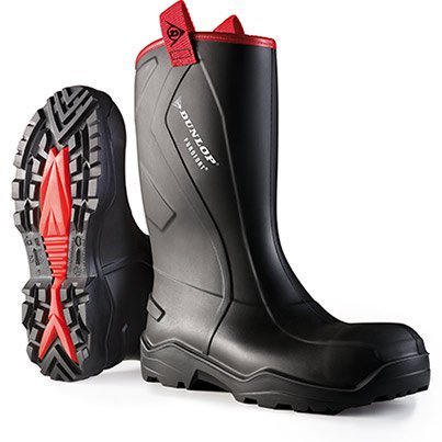 Dunlop Purofort+ Rugged Black S5 Safety Wellington Boots 8