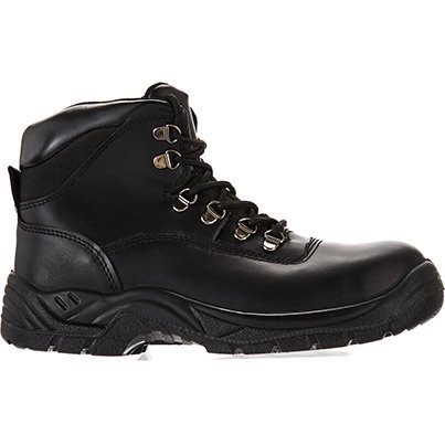 ARC03967 | Ideal for use outdoors, these Arco Essentials S3 safety boots have grain leather uppers with a water-resistant lining for complete protection in wet conditions. The steel toecaps and midsoles provide workplace protection, while the PU soles with energy-absorbing heels offer comfort while walking.. Please note, this product has recently been recertified to a new version of EN ISO 20345. While we are in the process of phasing in the new stock, you may receive deliveries which feature a mixture of products labelled with the old and the new version of the standard. Both versions are currently valid under the PPE regulations and products certified under the 2011 version can continue to be sold. For more information, please see our expert advice pages.