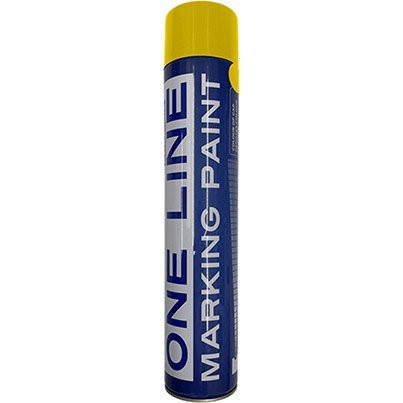 One Line Yellow Line Marker Paint Spray 750ml (Pack of 12)