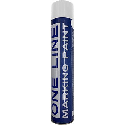 One Line White Line Marker Paint Spray 750ml (Pack of 12)