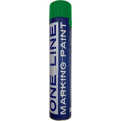 One Line Green Line Marker Paint Spray 750ml (Pack of 12)