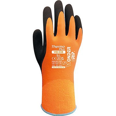 Wonder Grip WG-338 Thermo Plus Latex-Coated Thermal Cut-Resistant Gloves L/9 (Pack of 12)