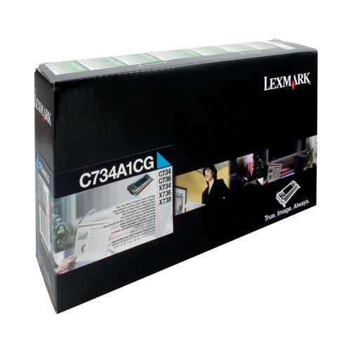 Lexmark C/X734 Return Programme 6K Toner Cartridge Cyan C734A1CG