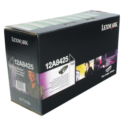 Lexmark T430 Return Programme 12K Toner Cartridge High Yield Black 12A8425