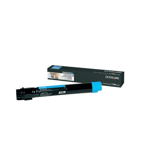 Lexmark X950 22K Toner Cartridge Extra High Yield Cyan X950X2CG