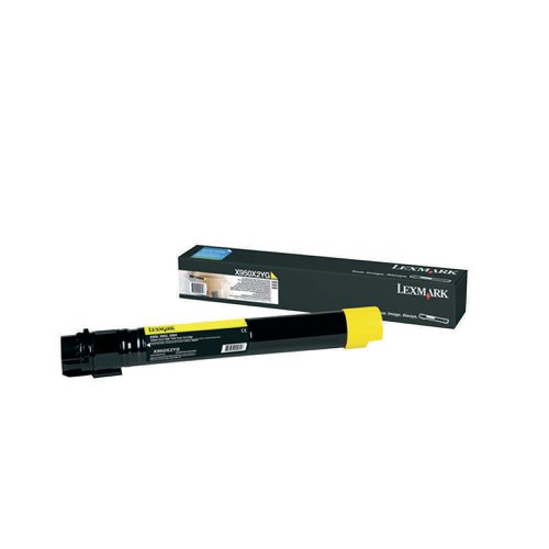 Lexmark X950 22K Toner Cartridge Extra High Yield Yellow X950X2YG