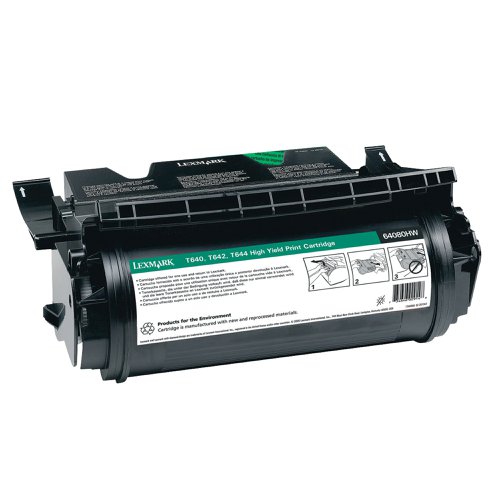 Lexmark T640 Reconditioned 21K Toner Cartridge High Yield Black 64080HW