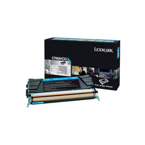 Lexmark C746/8 Return Programme 7K Toner Cartridge Cyan C746A1CG