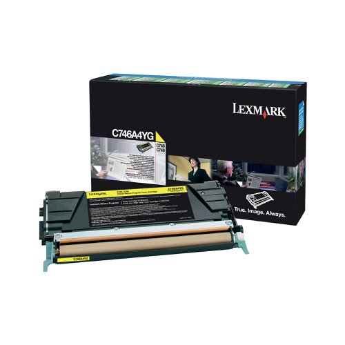 Lexmark C746/8 Return Programme 7K Toner Cartridge Yellow C746A1YG