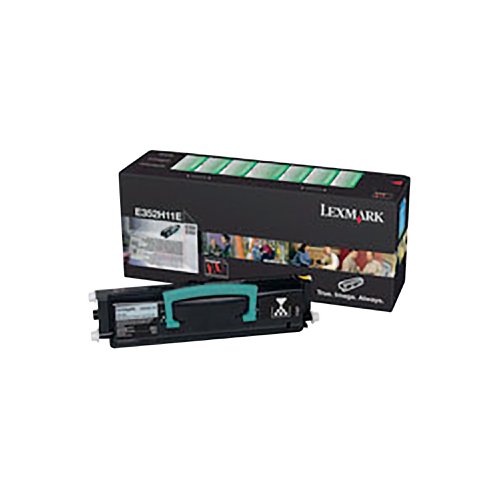 Lexmark E352 Black High Yield Return Program Toner Cartridge E352H11E