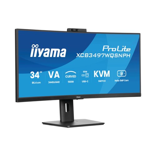 iiyama ProLite XCB3497WQSNPH-B1 Curved Monitor 34 in XCB3497WQSNPH-B1