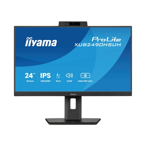 iiyama ProLite XUB2490HSUH-B2 Monitor 24in + Camera/Mic XUB2490HSUH-B2