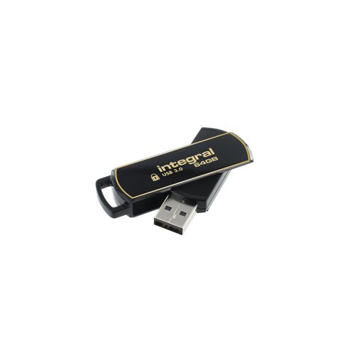 Integral Secure 360 Encrypted USB 3.0 64GB Flash Drive INFD64GB360SEC3.0