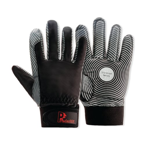 Pred Anti-Vibe Goatskin Leather Gloves 1 Pair Black 7 PRED16-7