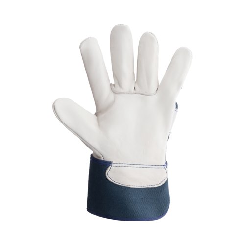 Predator Prestige Hide Rigger Gloves 1 Pair Ivory/Blue 10 (Pack of 10) PRED2