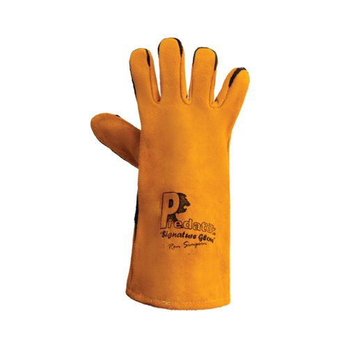 Predator Signature Split Leather Mig Gauntlet 16 Inch 1 Pair Yellow 11 (Pack of 10) PRED4-16