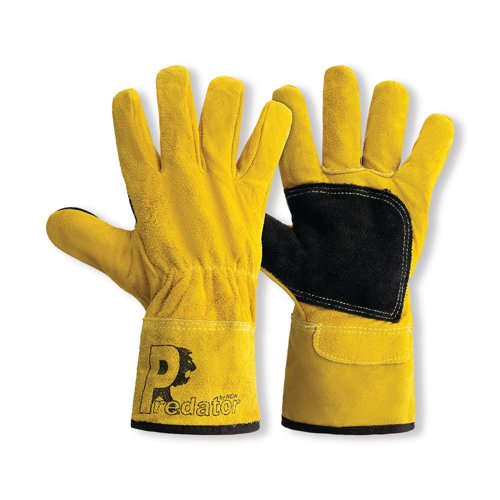 Pred4 Signature Split Leather Glove Gold 10 (Pack of 10)