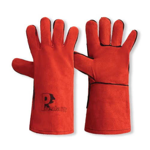 Predator Lightning Split Leather Mig Gauntlet 1 Pair Red 11 (Pack of 10) RSW1C
