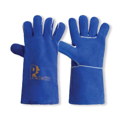 Predator Lightning Split Leather Mig Gauntlet 1 Pair Blue 11 (Pack of 10) RSW1C-BLUE