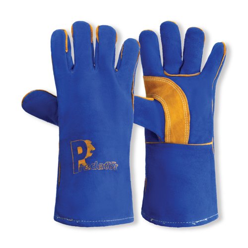 Twaron Split Leather Mig Gauntlet 1 Pair Blue 11 (Pack of 10) RSW1C-KEV