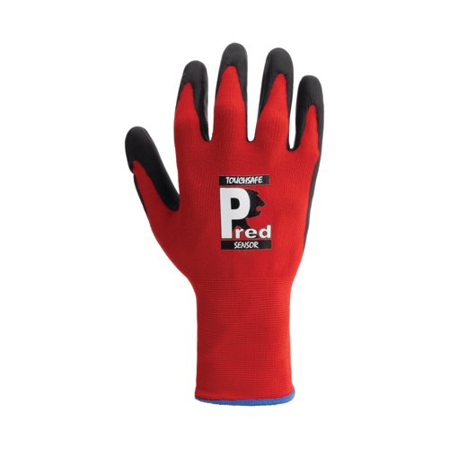 Pred Sensor Touchsafe Cut 1 Safety Gloves 1 Pair Red/Black 9 (Pack of 10) TS1-9