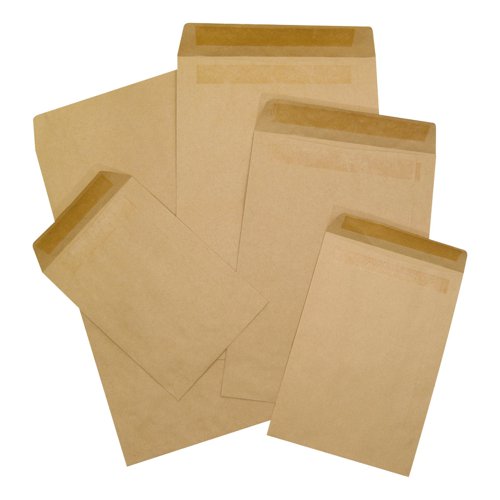 5 Star Office Envelopes Pocket Self Seal 90gsm C5 229x162mm Manilla (Pack of 500)