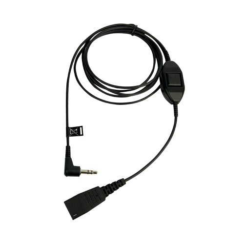 Jabra Quick Disconnect (QD) Cord to 3.5mm Jack Cord with Answer/End/Mute Function 8735-019