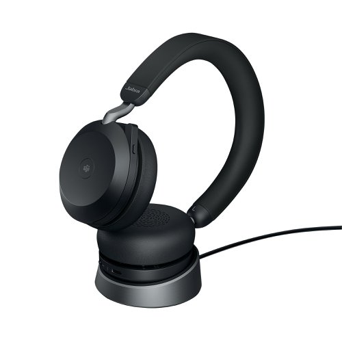 Jabra Evolve2 75 USB-C Headset with Charging Stand Microsoft Teams Versions Black 27599-999-889