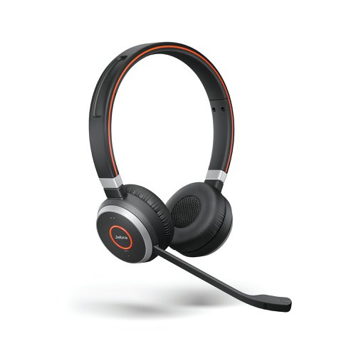 Jabra Evolve 65 SE MS Stereo Wireless Headset Link 380 USB-A Adapter + Charging Stand 6599-833-399