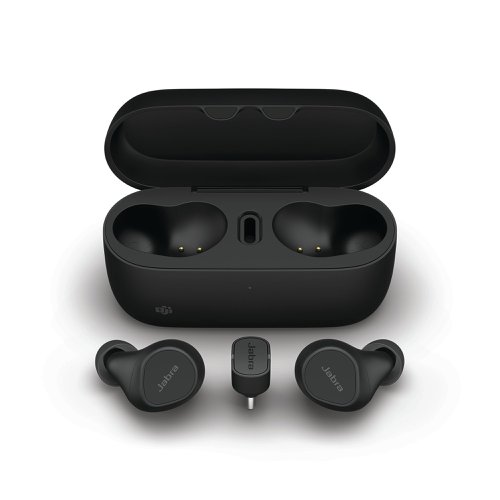 Jabra Evolve2 Wireless Bluetooth Ear Buds USB-C UC with Wireless Charging Pad 20797-989-889 Headphones JAB02661