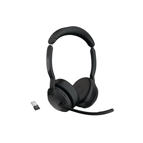 Jabra Evolve2 55 Stereo On-ear Headset USB-A Bluetooth ANC UC Black 25599-989-999