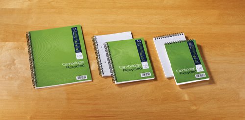 Cambridge Ruled Recycled Wirebound Notebook 100 Pages A5 (Pack of 5) 400020509