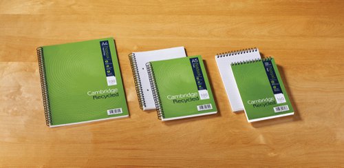 Cambridge Ruled Recycled Wirebound Notebook 100 Pages A4 (Pack of 5) 400020196