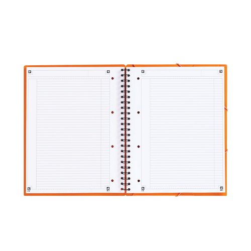 This Oxford International A4+ meeting book contains 160 pages of 80gsm Optik paper, which is designed for minimum ink bleed through and is ruled with a margin for neat notes. The meeting book features a 3 flap folder for storing loose sheets and an elasticated closure for security. The pages are also 4 hole punched for filing in standard ring binders and lever arch files. The book is wirebound, allowing it to lie flat, with durable polypropylene covers. This pack contains 1 A4+ meeting book.