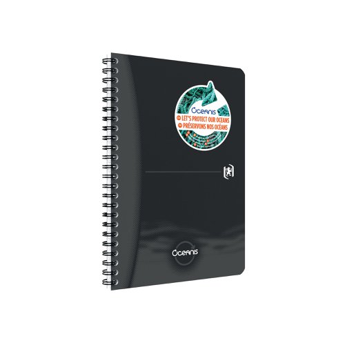 Oxford Oceanis Wirebound Notebook Ruled A5 Black 400180064 | Hamelin