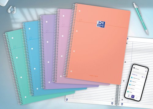 Oxford Smart Pastel Notebook Assorted A4+ (Pack of 5) 400186949