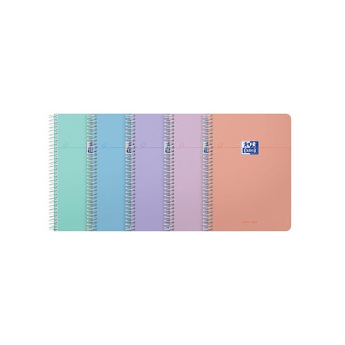 Oxford Smart Pastel Notebook Ruled Assorted A5 (Pack of 5) 400187022