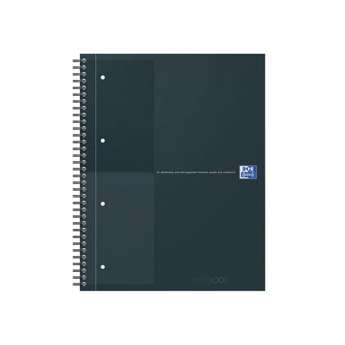 Oxford Hardback Wirebound Notebook 160 Pages Special Edition A4+ Black 400194457-S